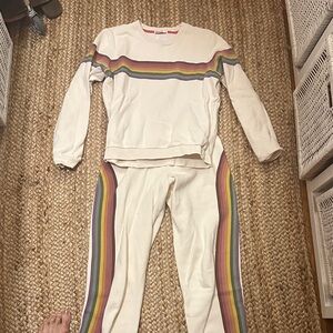 Marine Layer Cream Set with Rainbow Stripes